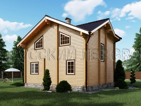 Дом из бруса проект ТОН 135,5м2 8,8х9,5