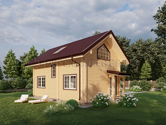 Дом из бруса проект БУЛФИНЧ 95,0м2 9,5х5,5