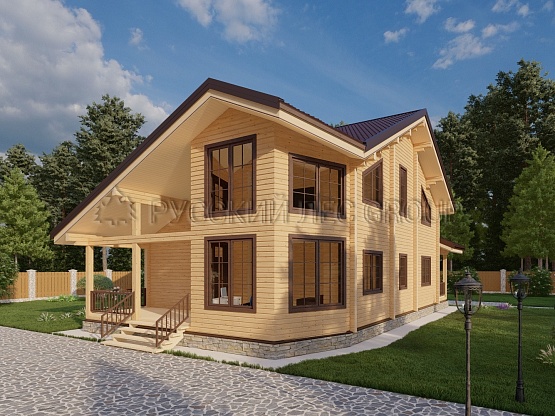 Дом из бруса проект КЛЕНЦЕ 254,0м2 17,35х9,1