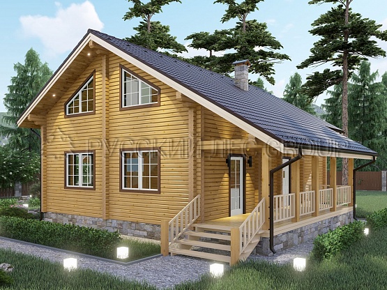 Дом из бруса проект МУССАНИТ 207,00м2 11,0х11,5