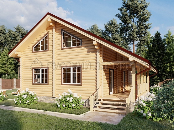 Дом из бруса проект МУССАНИТ 207,00м2 11,0х11,5