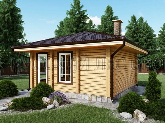 Дом из бруса проект ПИАНО 30,36м2 5,5х5,5