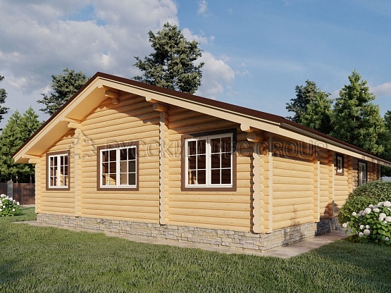 Дом из бревна проект НЕЙМАН 138,9м2 11,4х13,0
