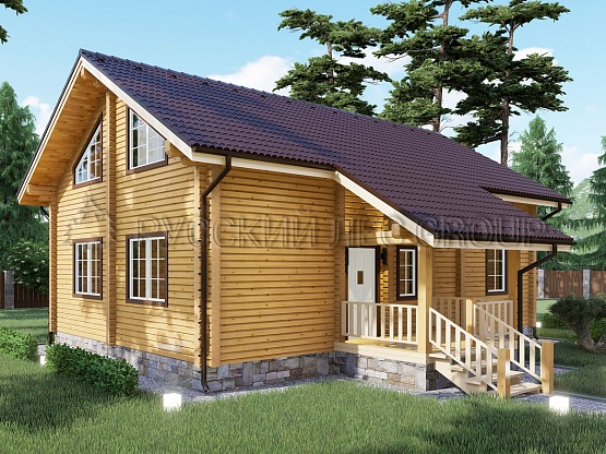 Дом из бруса проект МУССАНИТ 207,00м2 11,0х11,5