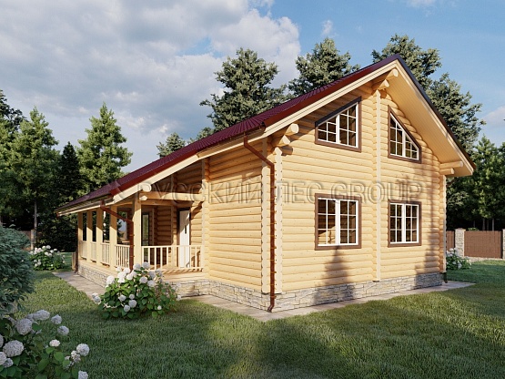 Дом из бруса проект МУССАНИТ 207,00м2 11,0х11,5
