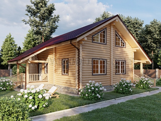 Дом из бруса проект МУССАНИТ 207,00м2 11,0х11,5
