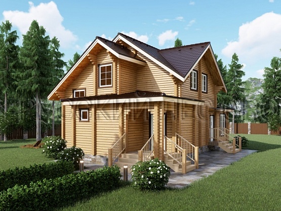 Дом из бруса проект МЕНДЕЛЬСОН 181,5м2 12,0х16,0