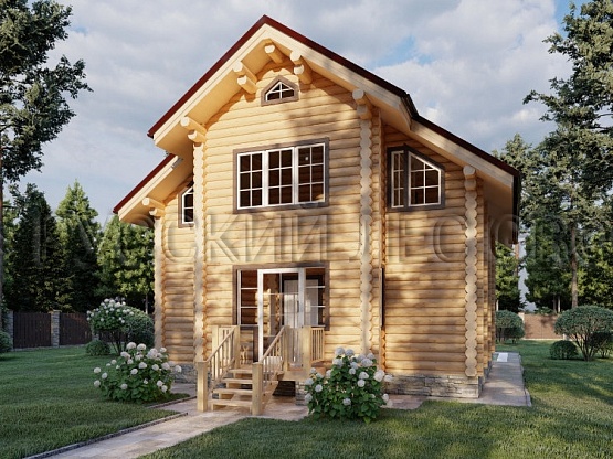 Дом из бревна проект Палладио 167,00м2 8,40х10,35